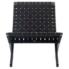 MG501 Cuba Chair, Black Painted Oak, Black Cotton Webbing by Morten Gottler