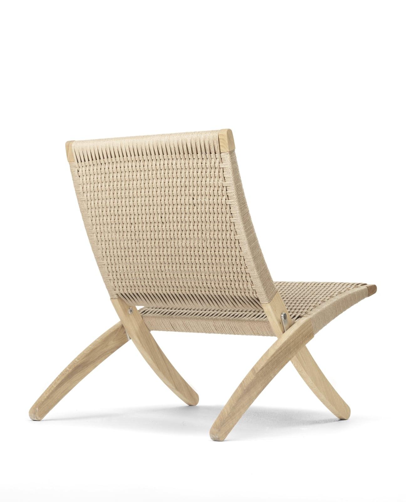 Mid-Century Modern MG501 Cuba Chair in Oak Soap Finish Wood Frame with Natural Papercord Seat For Sale