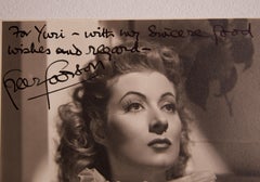 Hollywood Art Photography Greer Garson 1940 Signed and Inscribed to Yuri Zoritch