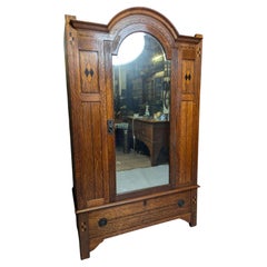 MH Ballie Scott Style, Shapland and Petter Arts & Crafts Inlaid Wardrobe