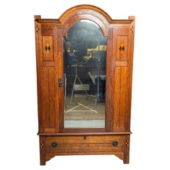 MH Ballie Scott Style, Shapland and Petter Arts & Crafts Inlaid Wardrobe