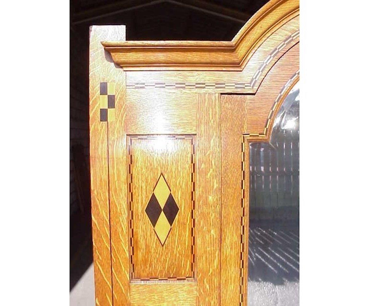 English MH Ballie Scott Style, Shapland and Petter Arts & Crafts Inlaid Wardrobe For Sale