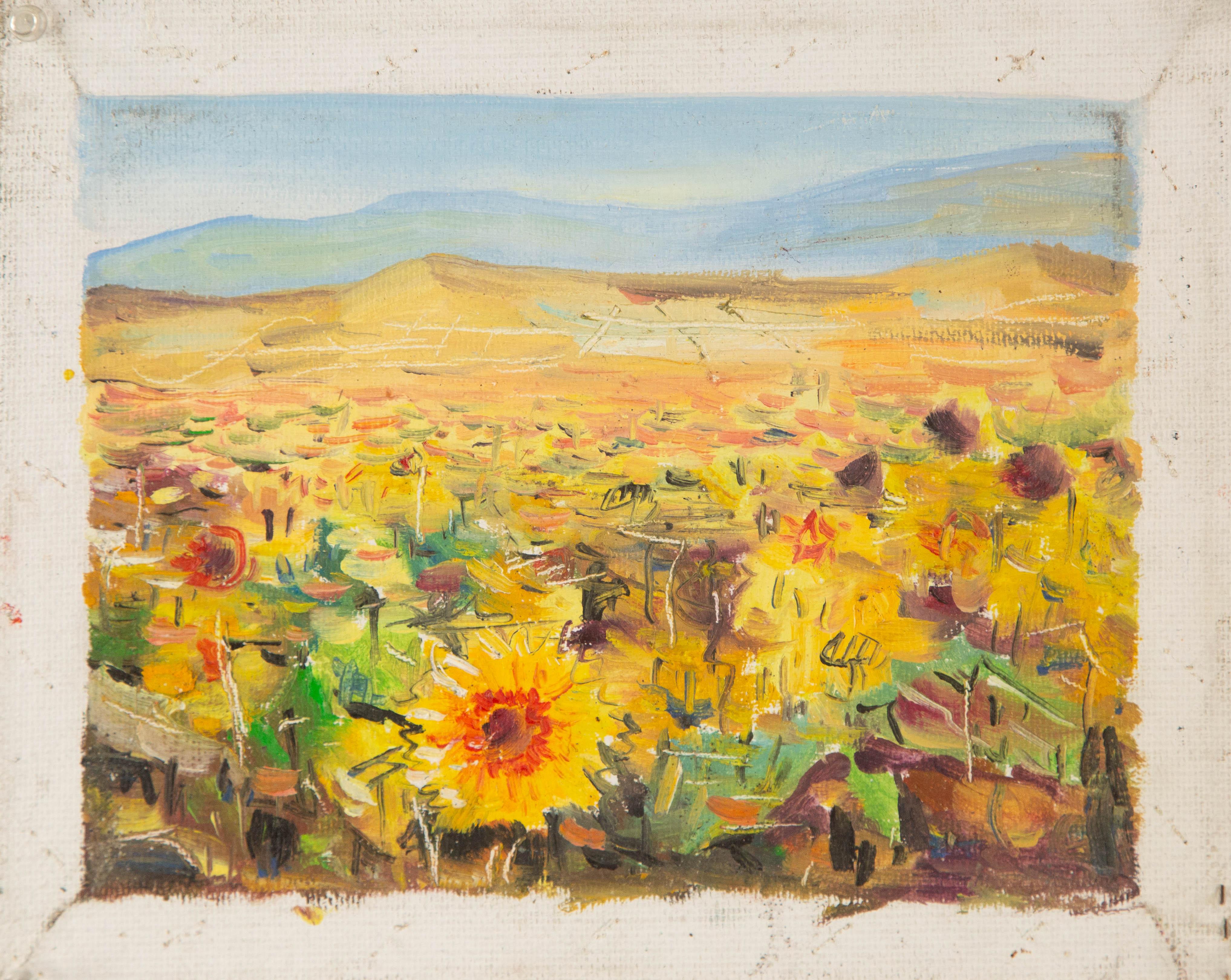 Mi Liu Landschaft Original Öl auf Leinwand 