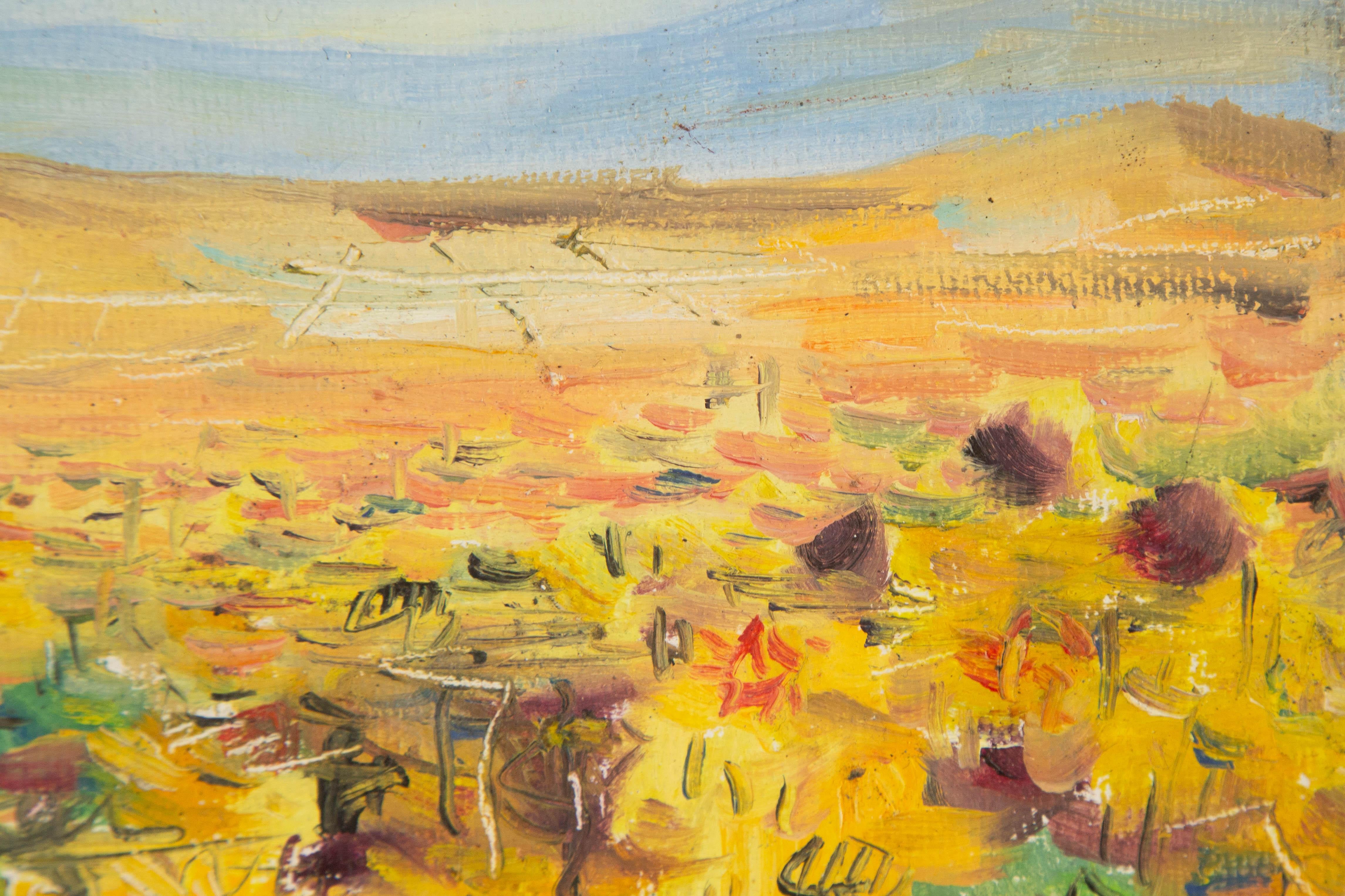 Mi Liu Landschaft Original Öl auf Leinwand 