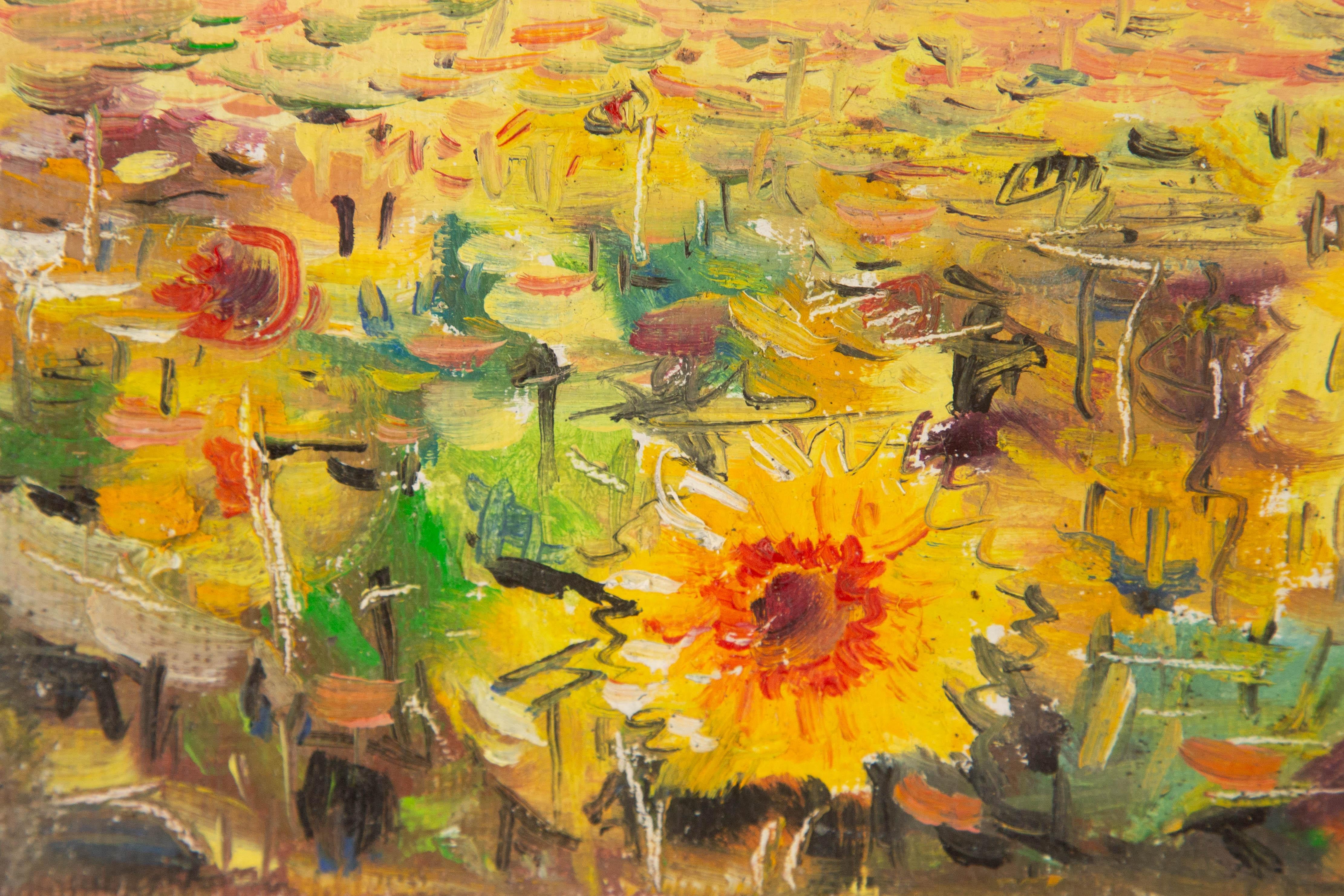 Mi Liu Landschaft Original Öl auf Leinwand 