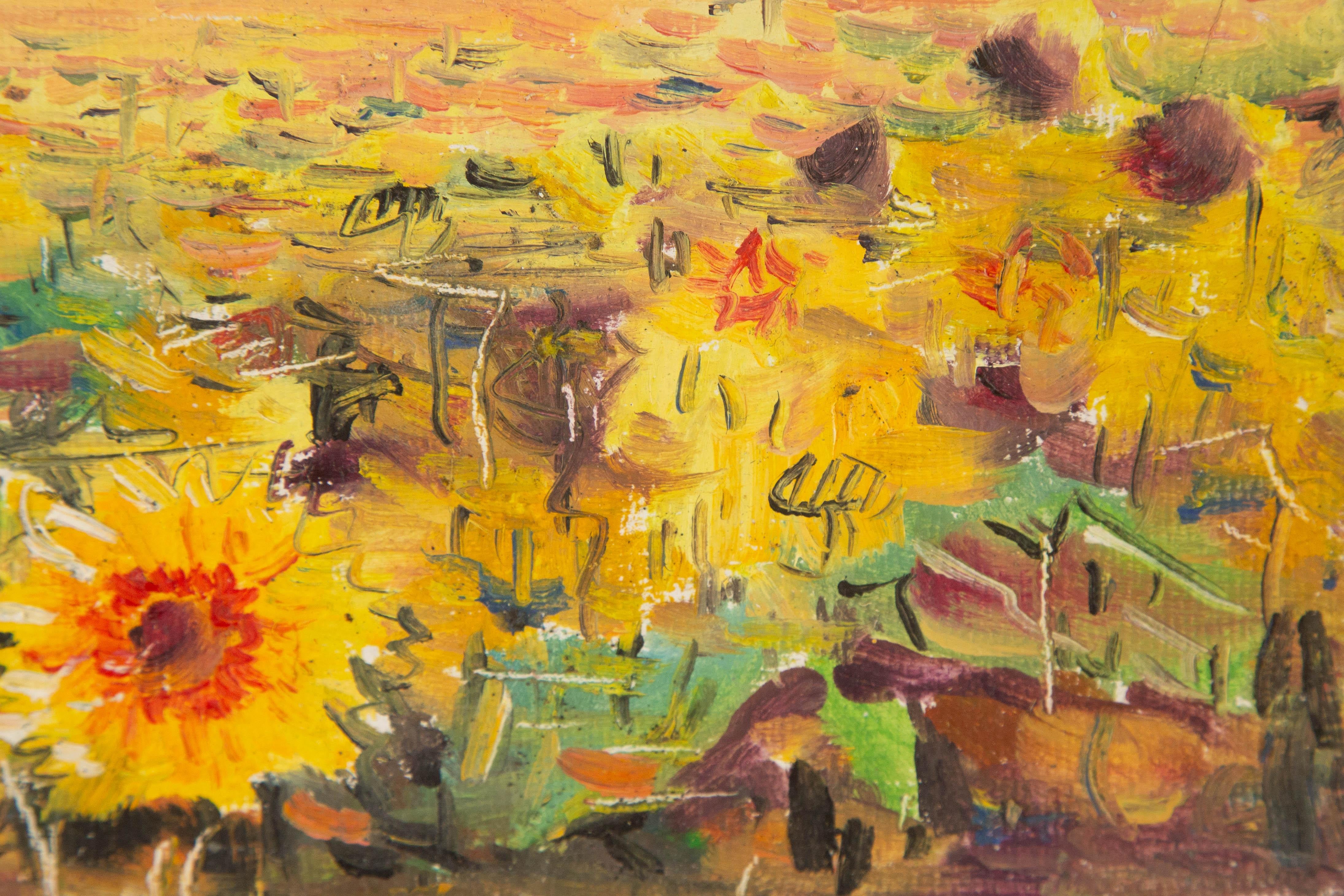 Mi Liu Landschaft Original Öl auf Leinwand 