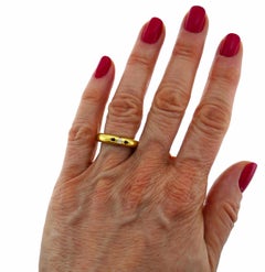 Me & Ro Diamond Ruby Yellow Gold Band Ring, 1980s