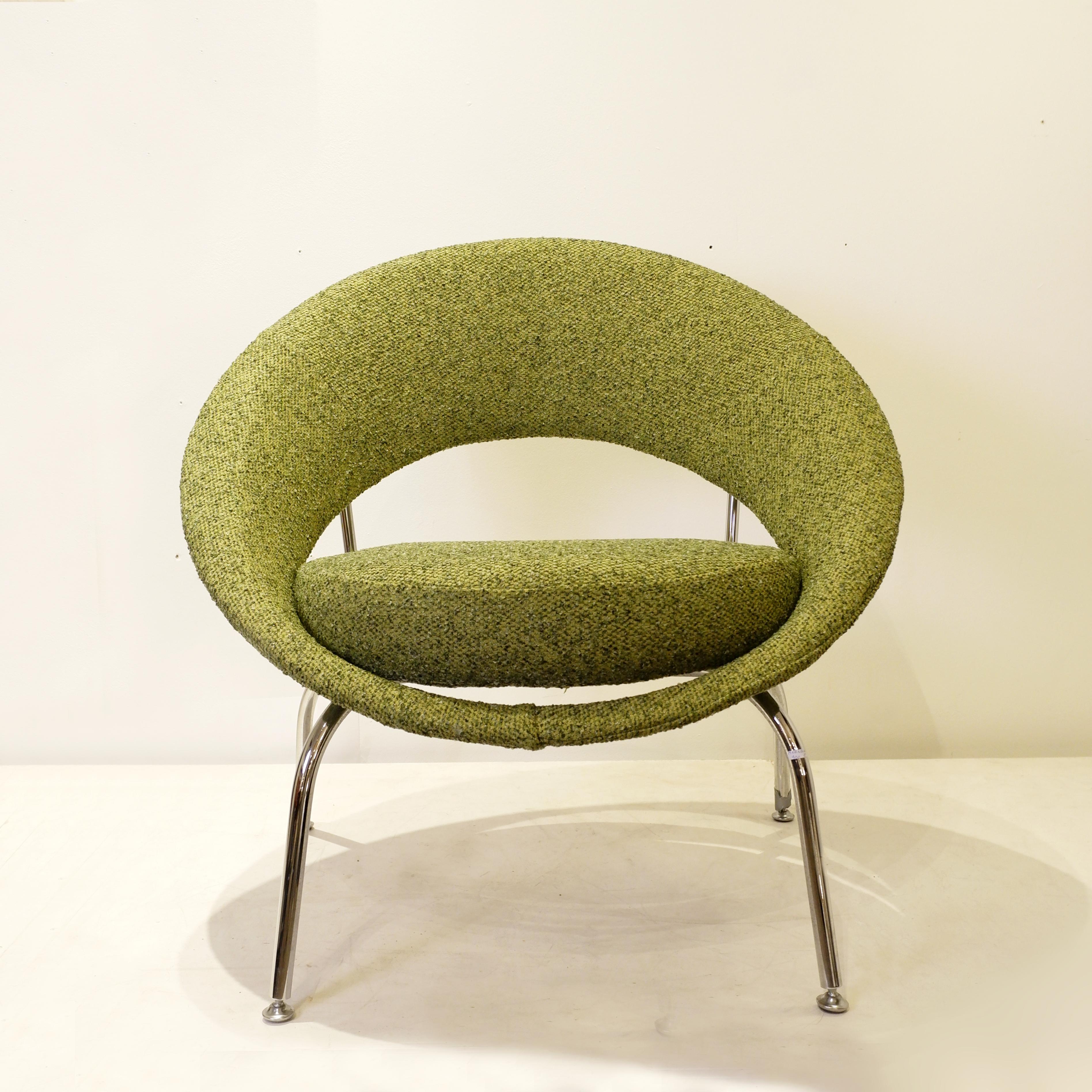 Beautiful green Mia armchair by Franco Marabelli for B&B Italia, 1980's