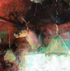 "Cabin Interior, " Oil Painting
