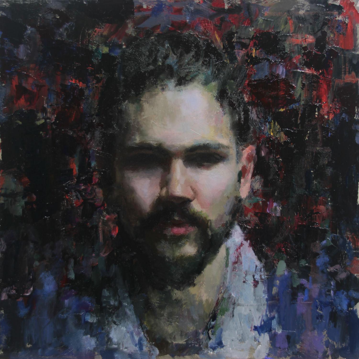 Mia Bergeron Portrait Painting - "Stoic, " Oil Painting