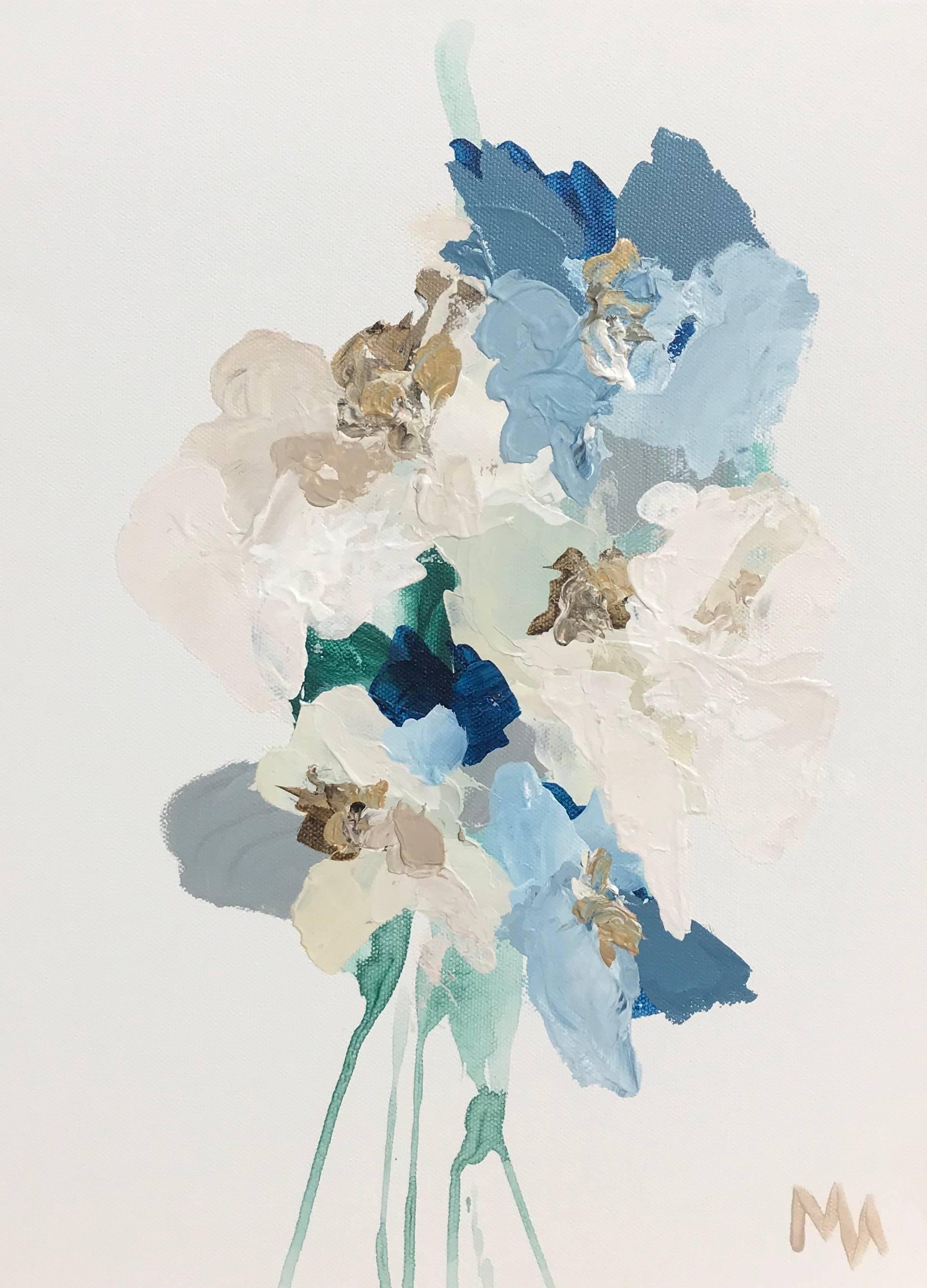 Mia Frandsen Still-Life Painting - A Bundle of Seedlings No. 7, Mixed Media on Canvas Contemporary Floral Painting