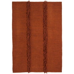 Mia Brick Hand-Loomed Wool Dhurrie Rug by Nani Marquina, Small