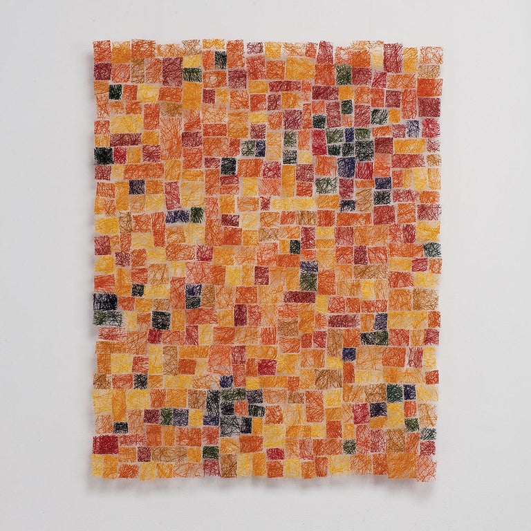 Mia Olsson Map of Warm Area Contemporary Textile Wall Sculpture by