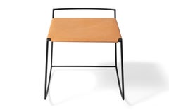 Taburete Mecedora Mia Cuero Negro