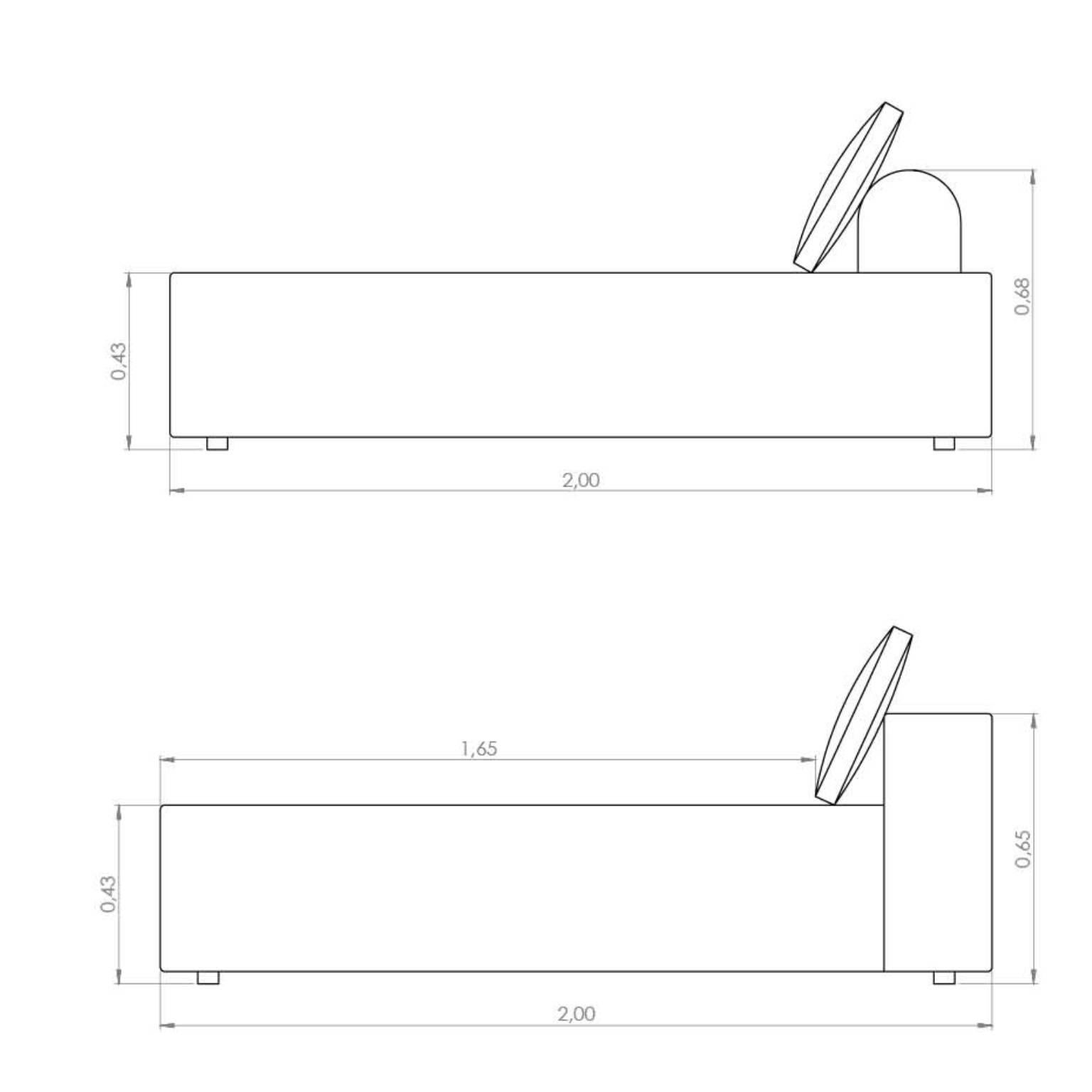 Block Sectional Sofa In New Condition For Sale In Miami, FL