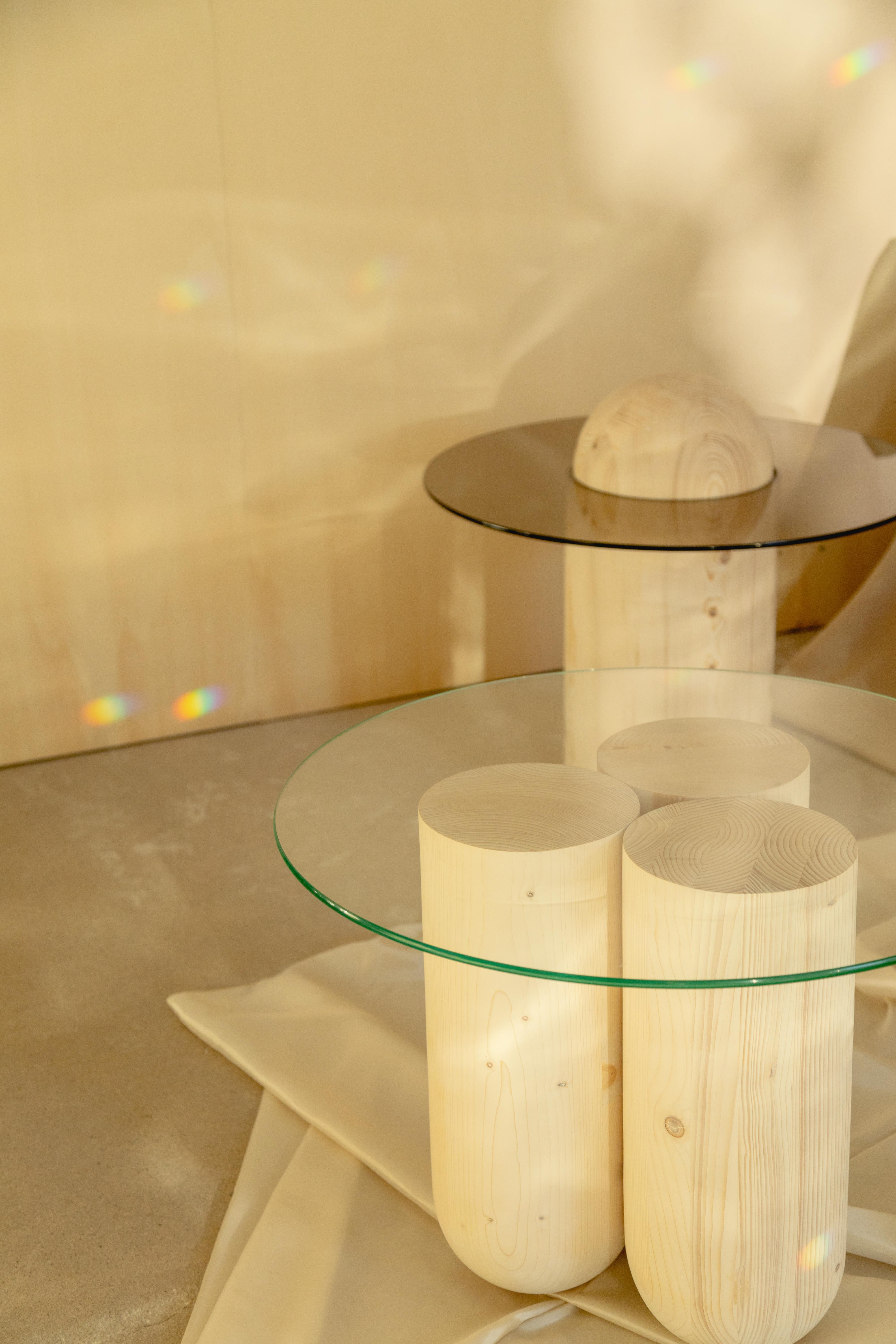 Glass Mia Side Table by LI-AN-LO Studio For Sale