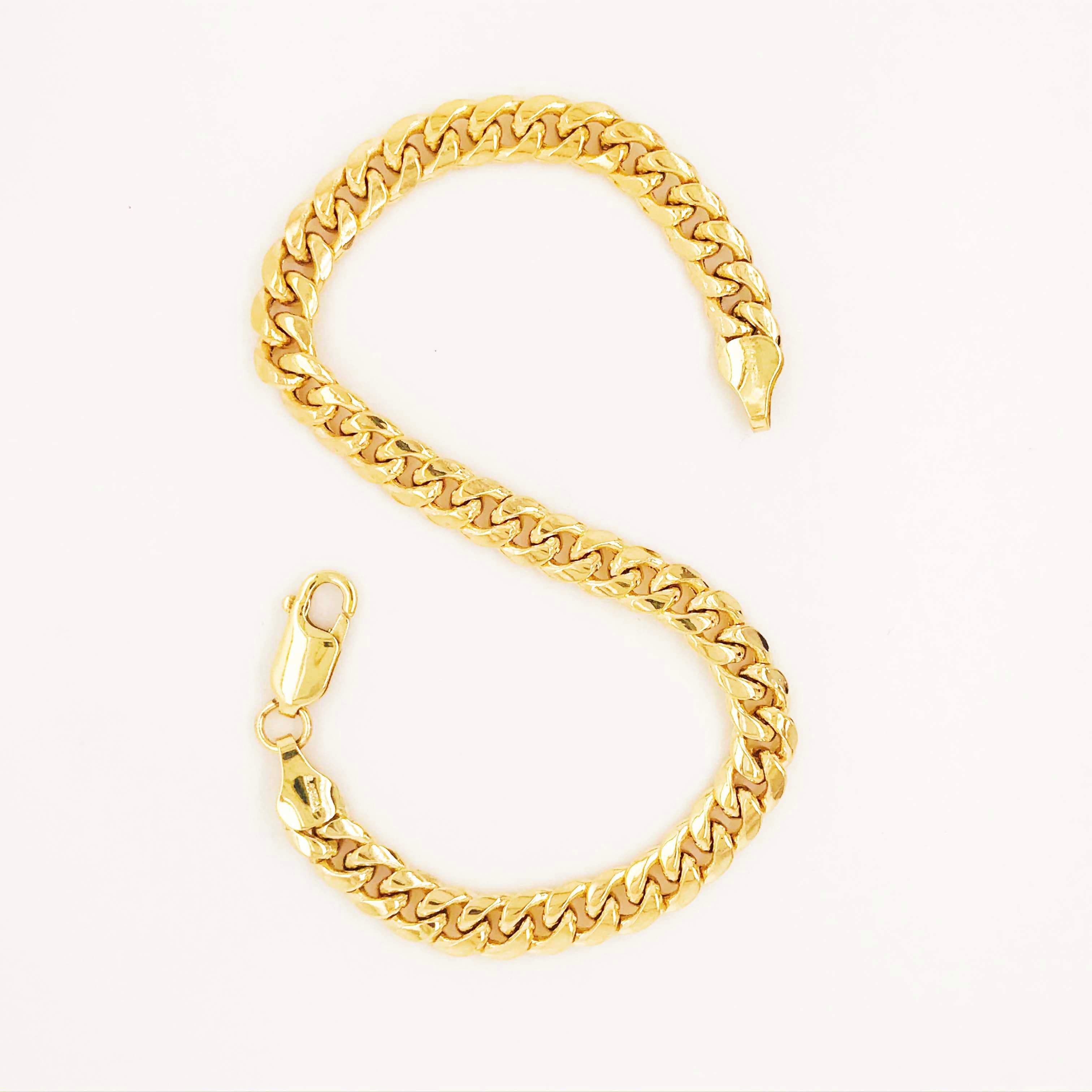 gold cuban link bracelet women's