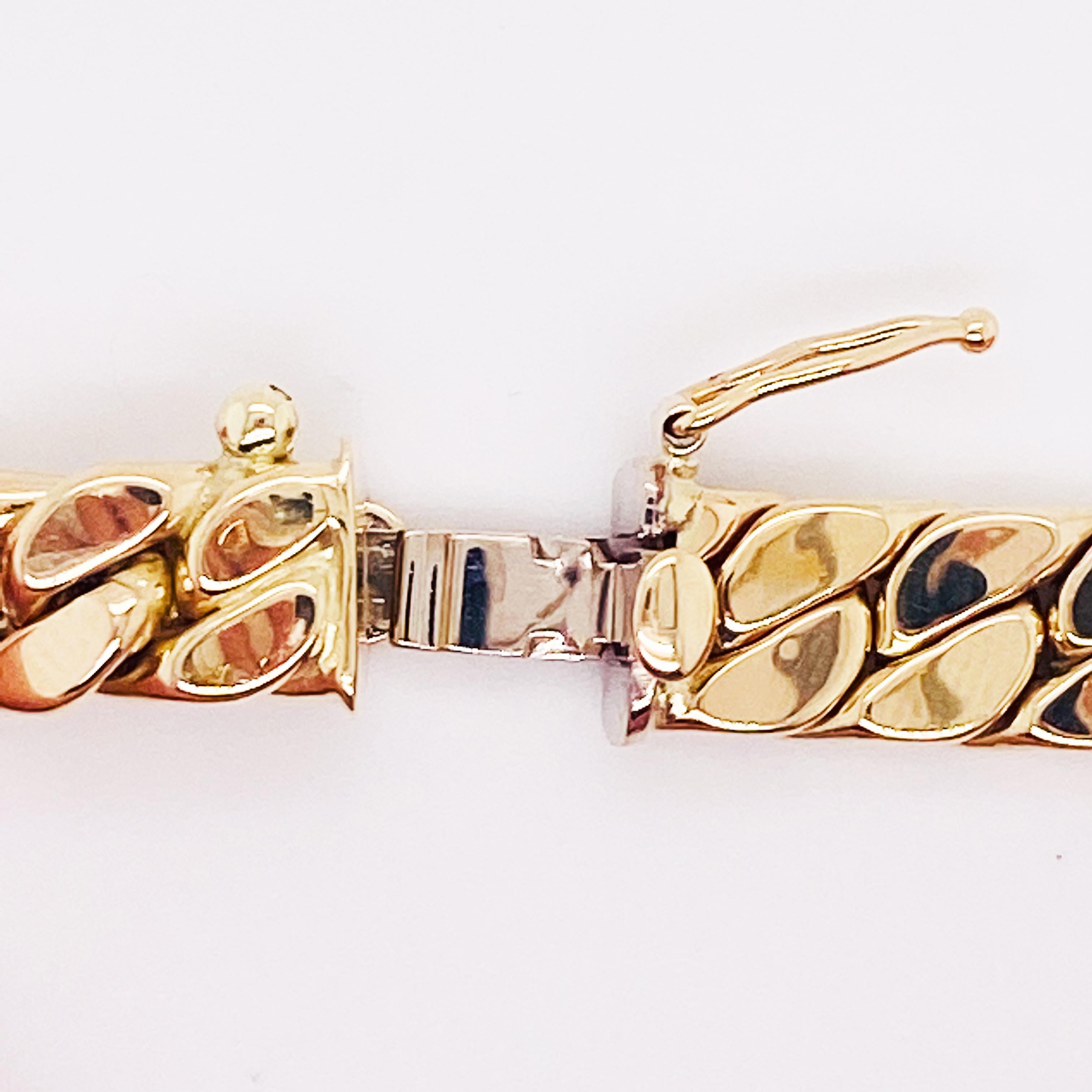 Women's or Men's Miami Cuban Chain Necklace 14K Yellow Gold Semi-Solid Chain