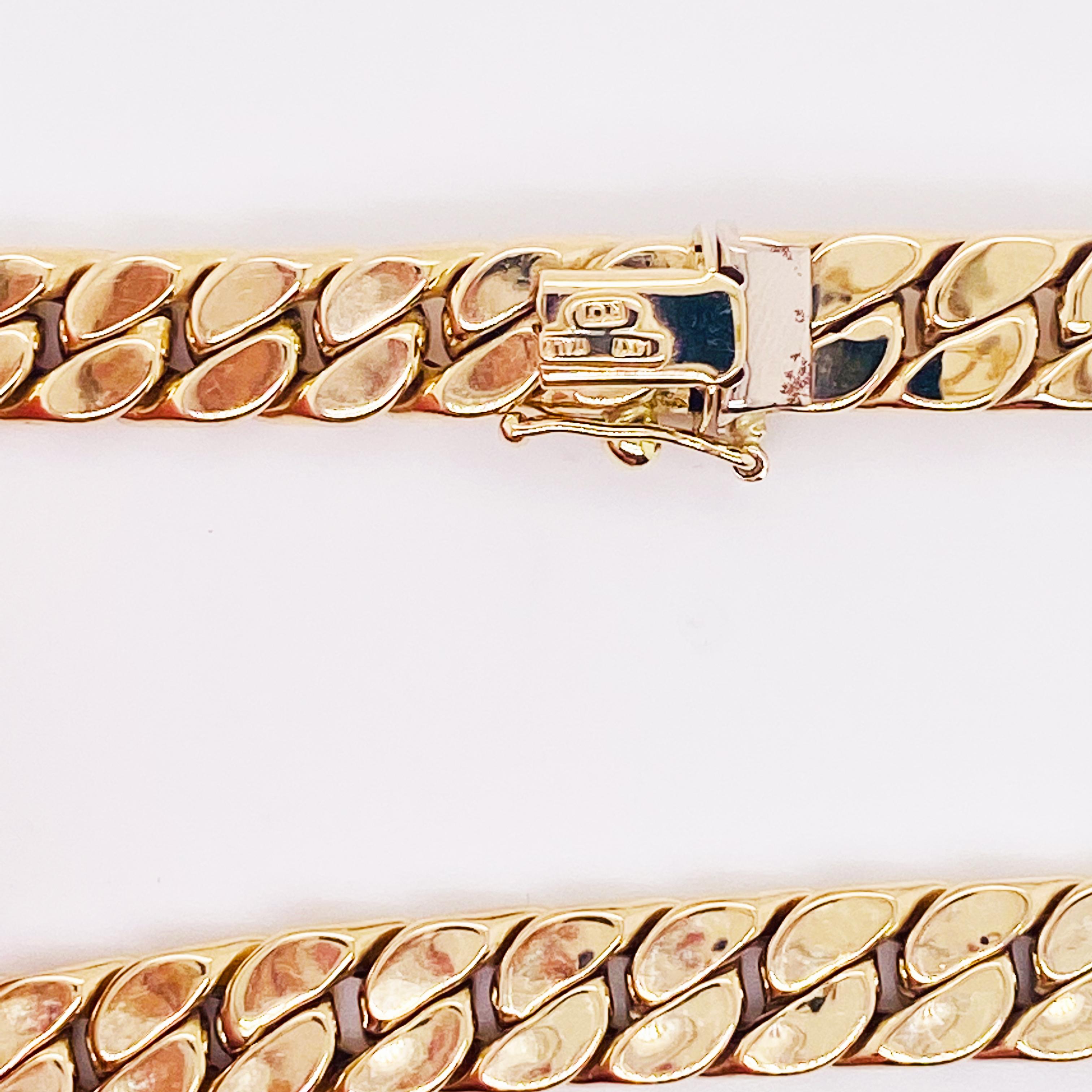 Miami Cuban Chain Necklace 14K Yellow Gold Semi-Solid Chain For Sale 1