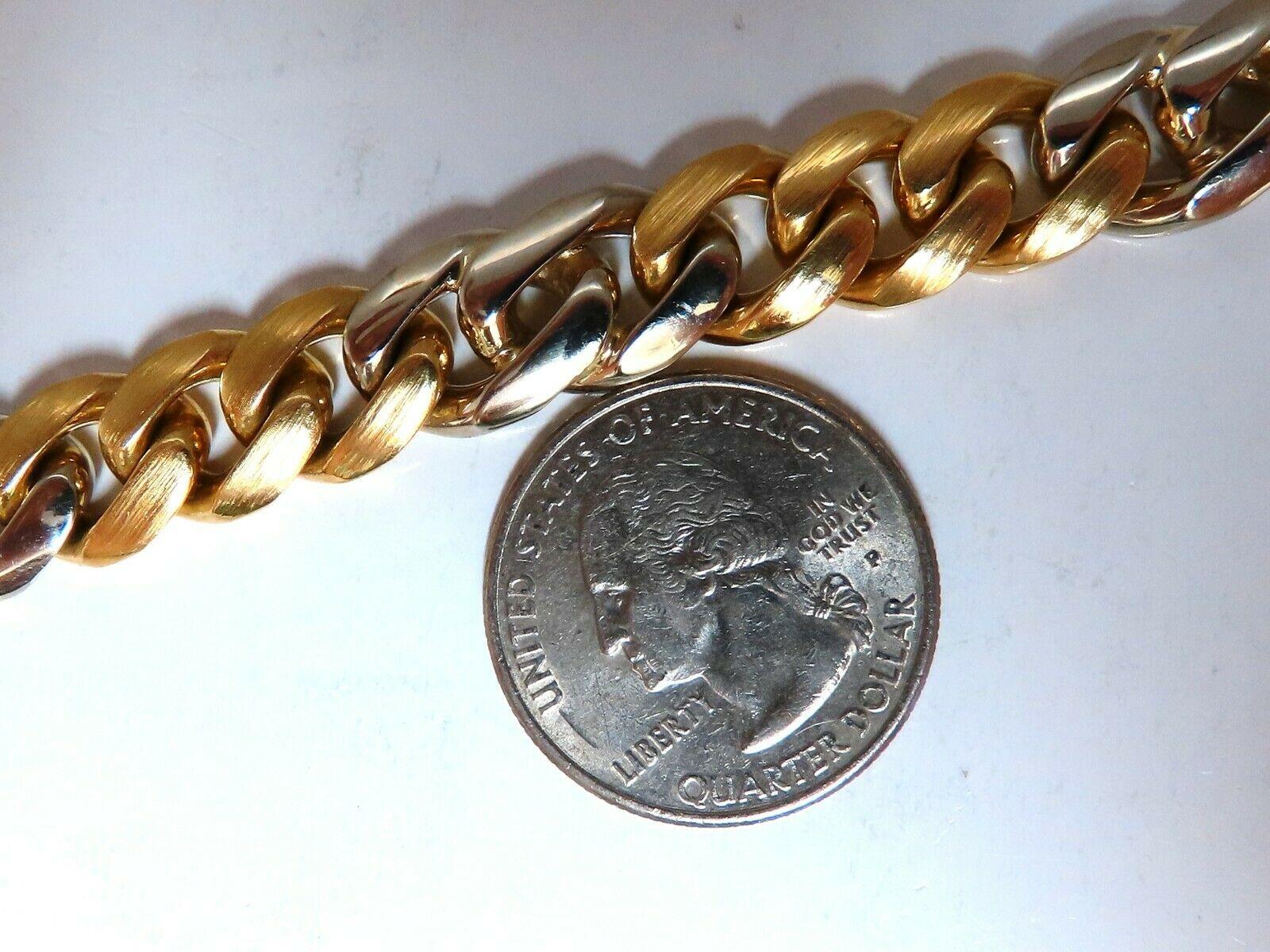 two tone cuban link bracelet