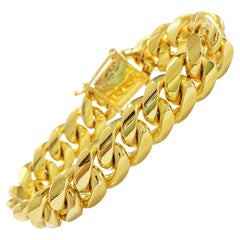 Miami Cuban Link Bracelet 152 Grams 10 Karat Yellow Gold