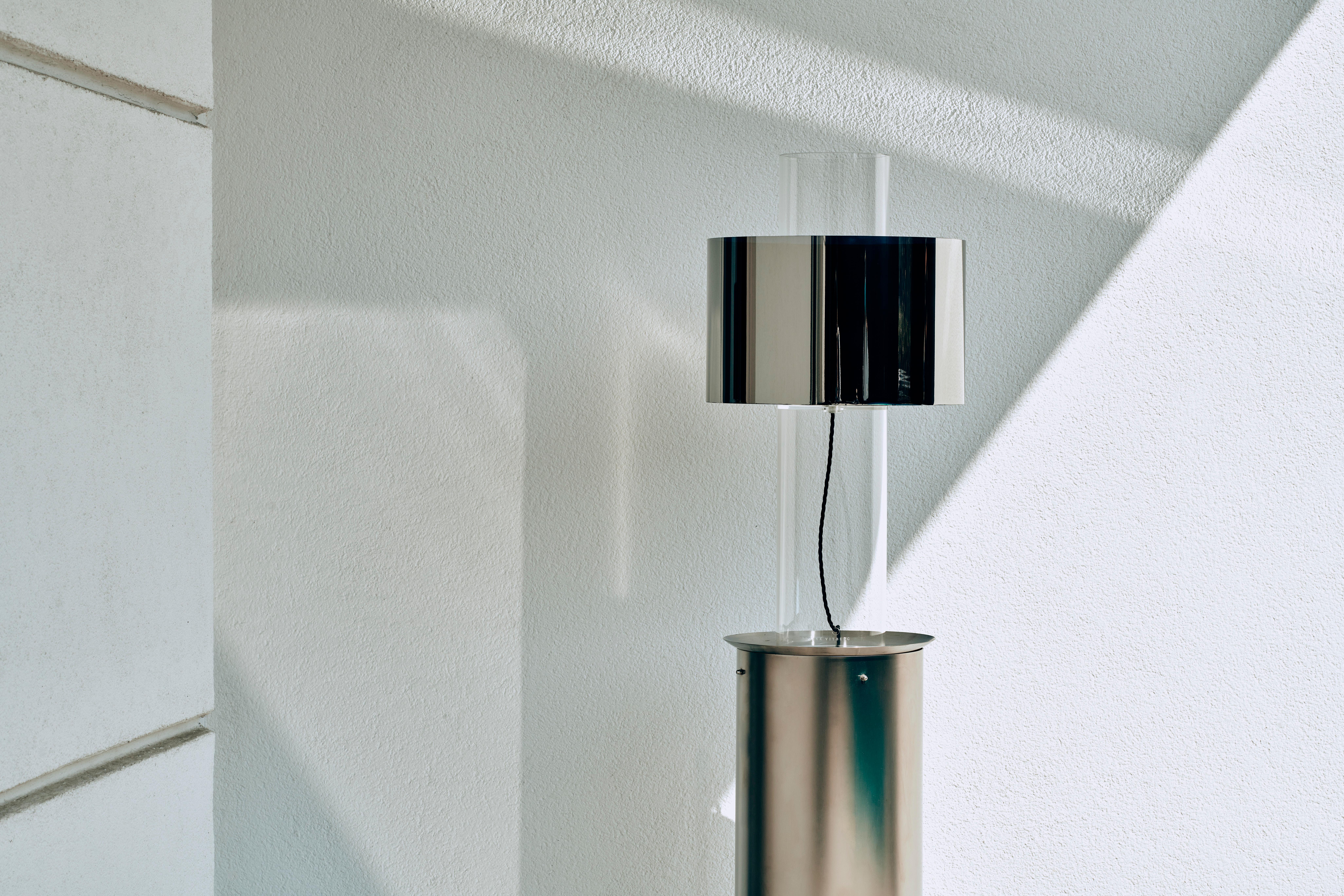 Modern Miami Floating Silver Table Lamp by Brajak Vitberg For Sale