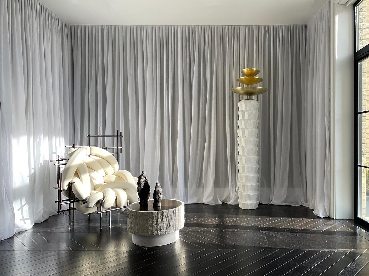 Modern Miami Lamp, Hand-Sculpted, Rooms