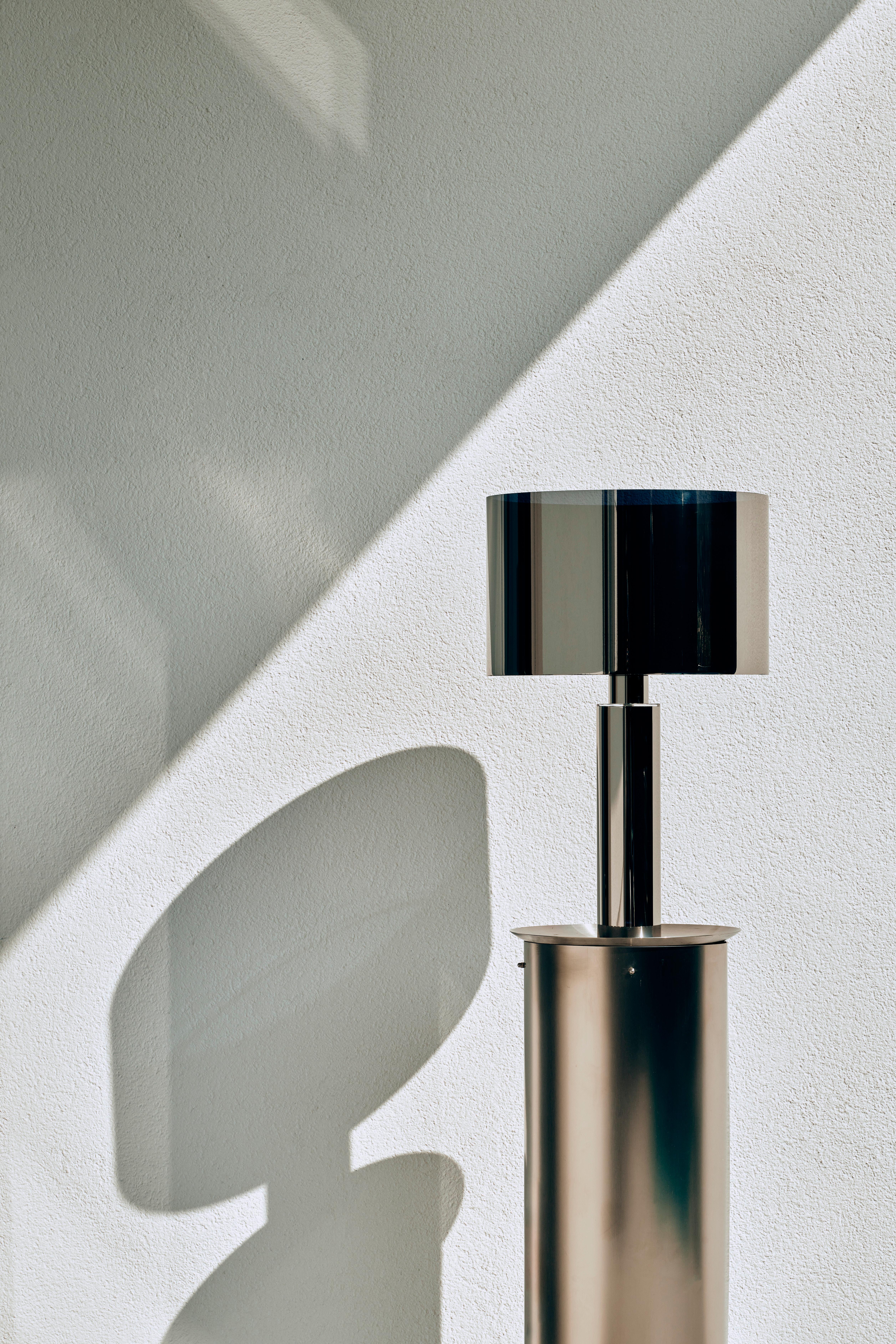 Slovenian Miami Silver Table Lamp by Brajak Vitberg