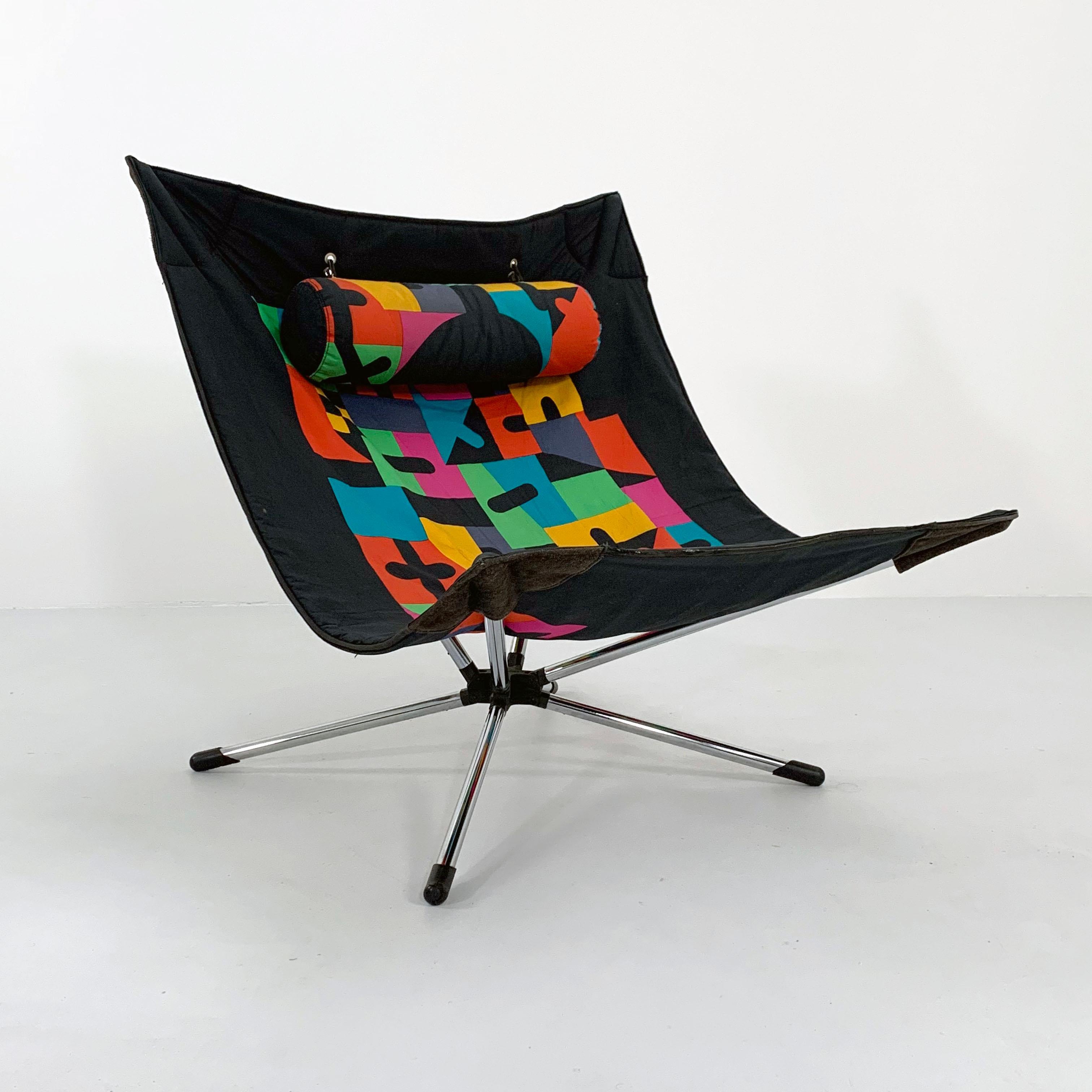 Miamina chair by Alberto Salviati & Ambrogio Tresoldi for Saporiti, 1980s
Designer - Alberto Salviati & Ambrogio Tresoldi
Producer - Saporiti 
Model - Miamina Chair 
Design Period - Eighties
Measurements - Width 91 cm x Depth 100 cm x Height 94