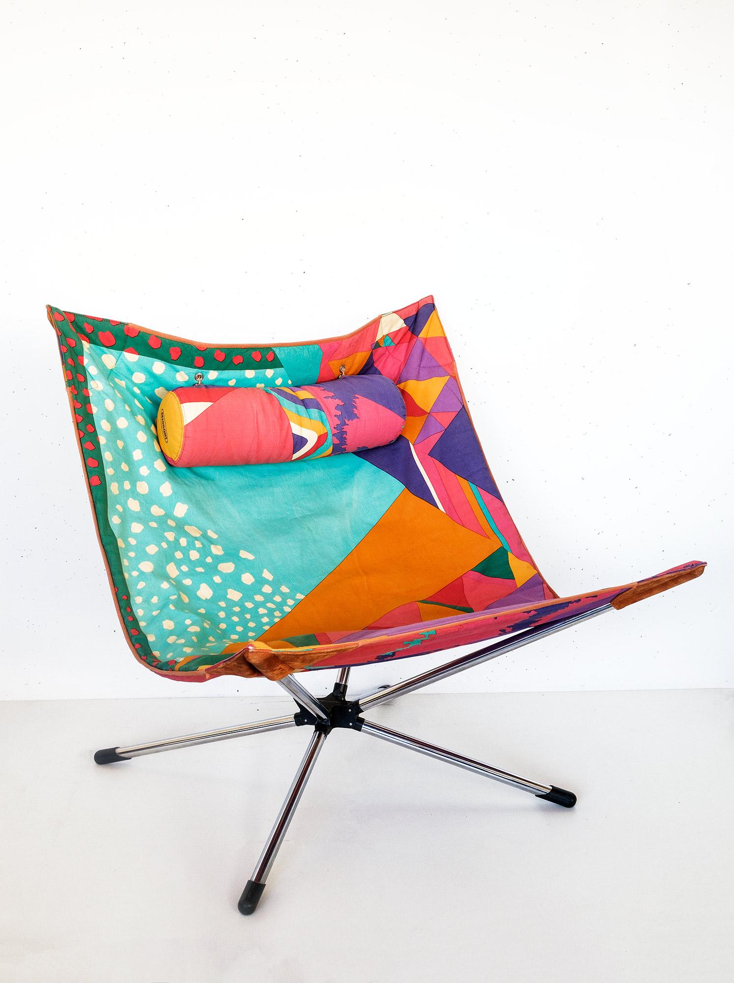 Italian Miamina chair by Salviati & Tresoldi for Missoni e Saporiti, Italy For Sale