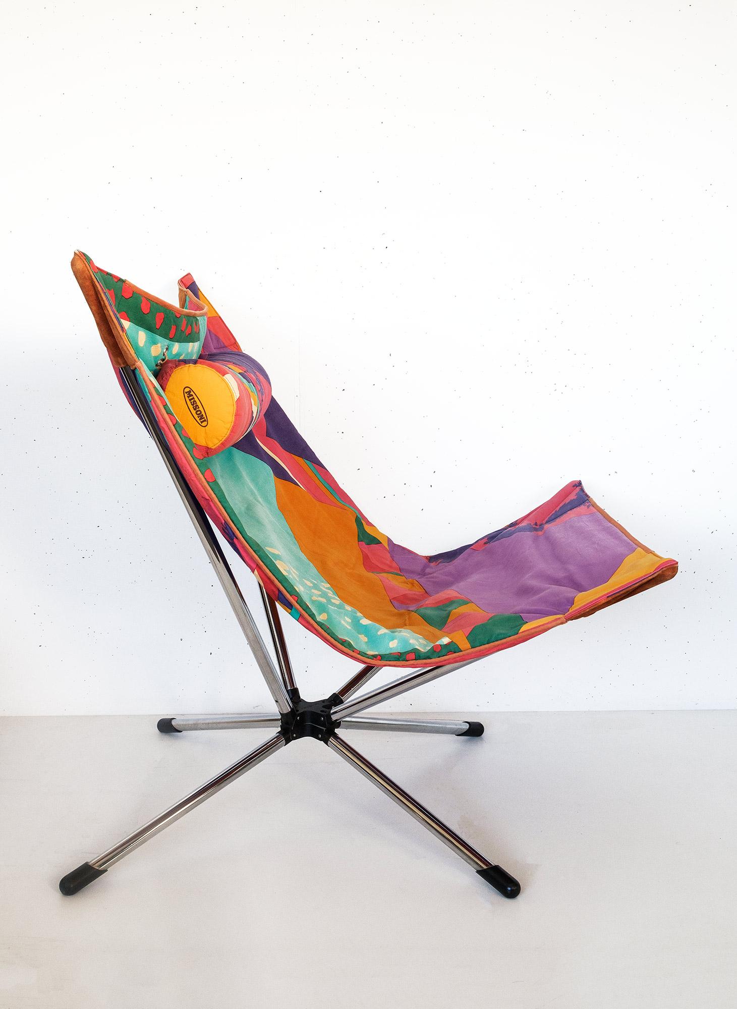 Miamina chair by Salviati & Tresoldi for Missoni e Saporiti, Italy In Good Condition For Sale In Lugano, TI