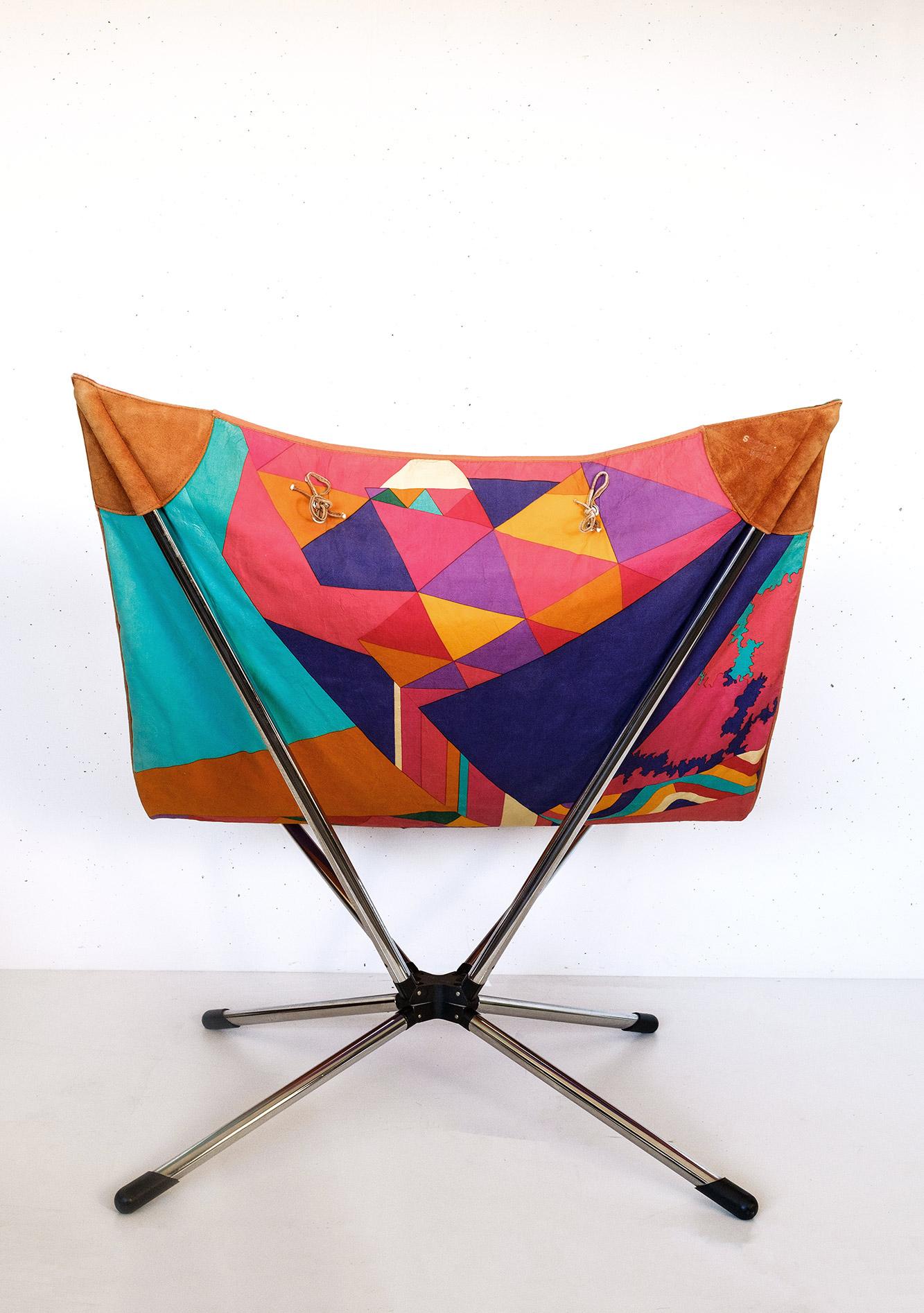 Leather Miamina chair by Salviati & Tresoldi for Missoni e Saporiti, Italy For Sale