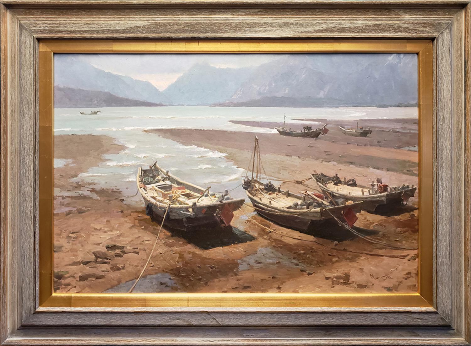Mian Situ Landscape Painting - Old Fishing Boats in Laoshan