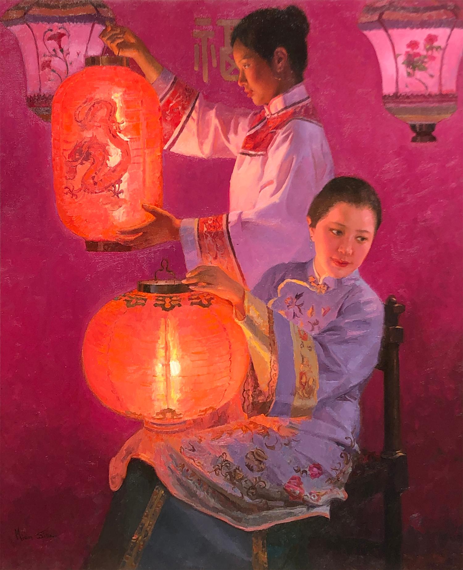 Pre Prepare to Celebrate (Realismus), Painting, von Mian Situ