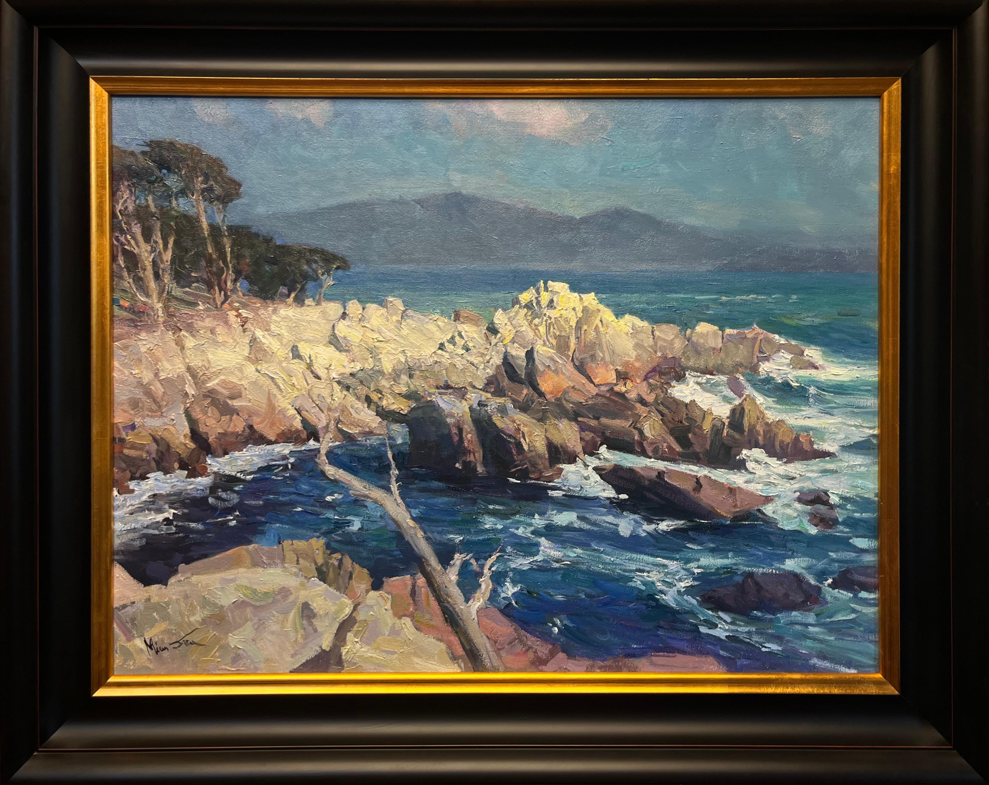 Mian Situ Landscape Painting - Sunlit Coastline: Monterey Peninsula