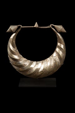 Miao Minority Tribe Silver Necklace 11.5"H