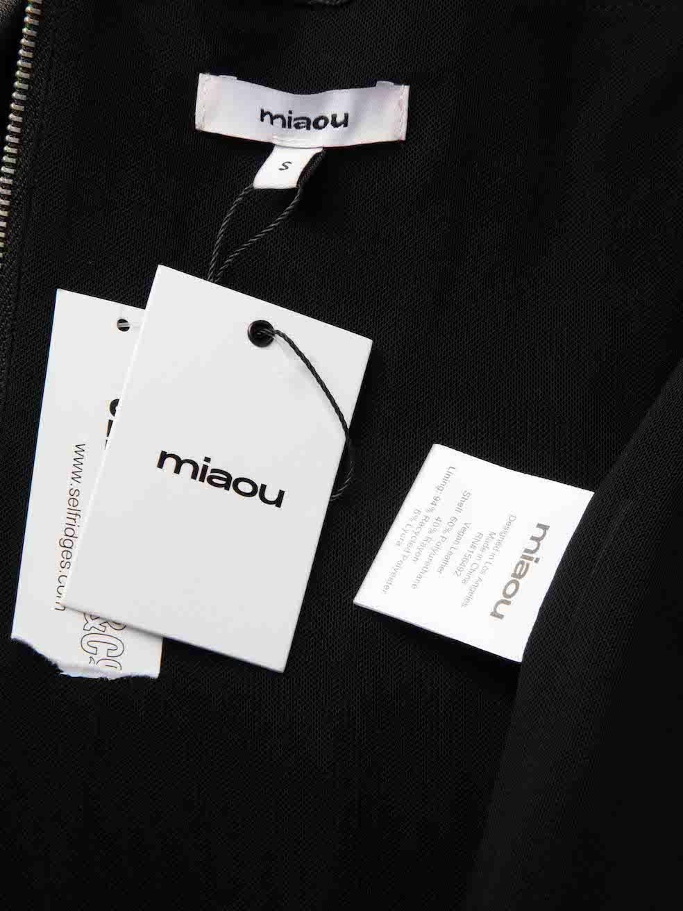 Women's Miaou Black Vegan Leather Strapless Corset Top Size S For Sale