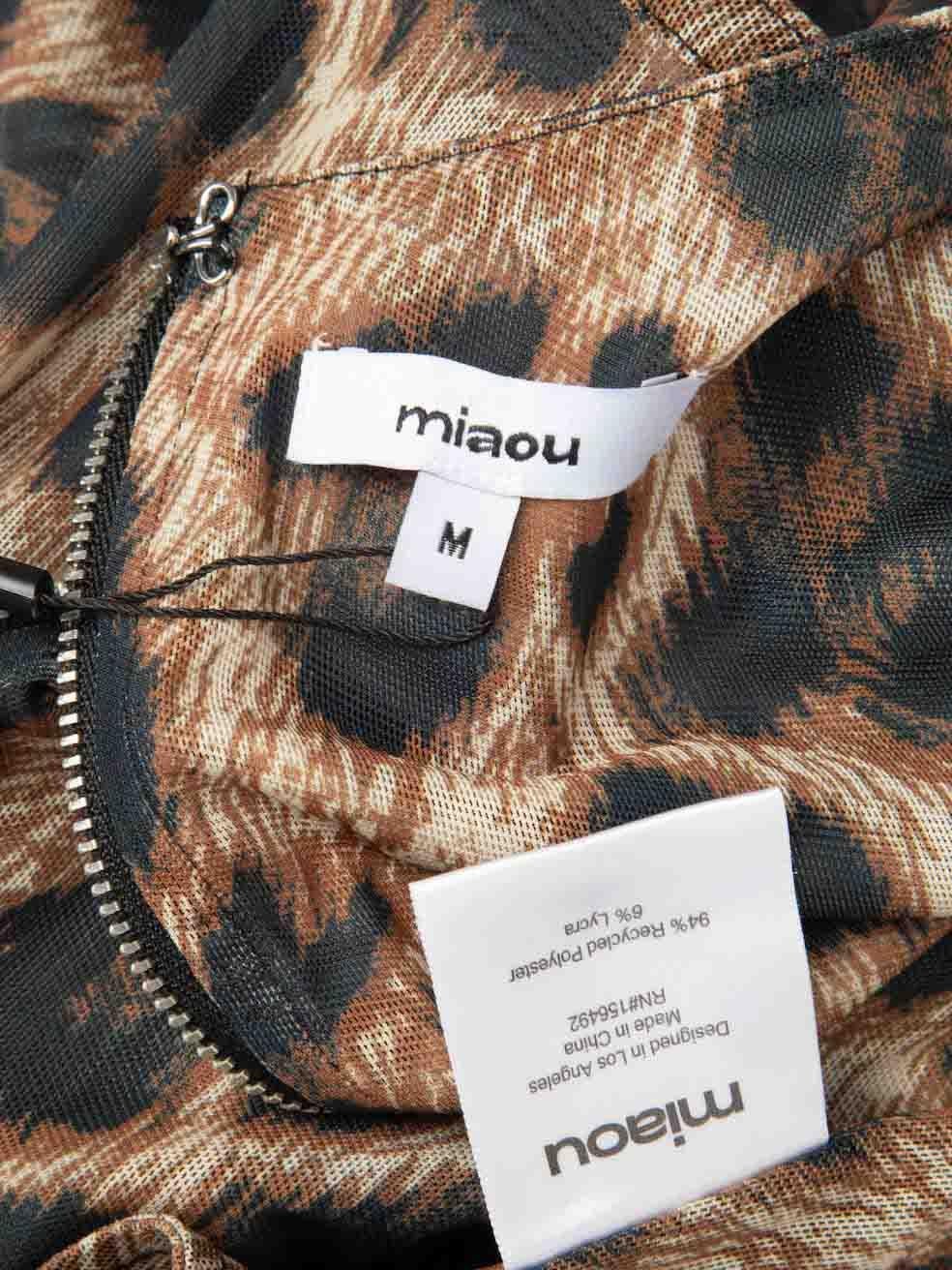 Miaou Brown Leopard Print Fitted Maude Corset Top Size M Pour femmes en vente
