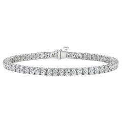 Bracelet tennis en or blanc 18 carats avec diamants taille ovale Radiance