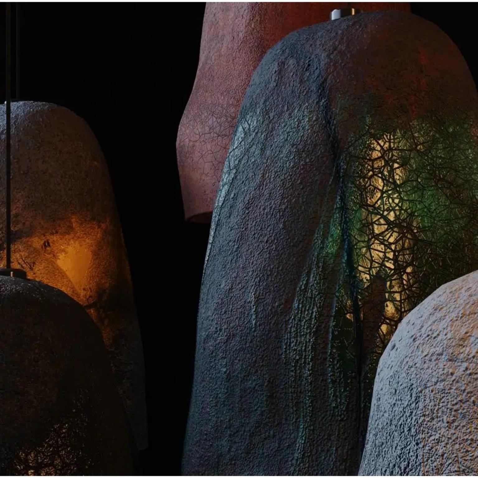 Miata Ceramic Pendant Lamp by Makhno In New Condition For Sale In Geneve, CH