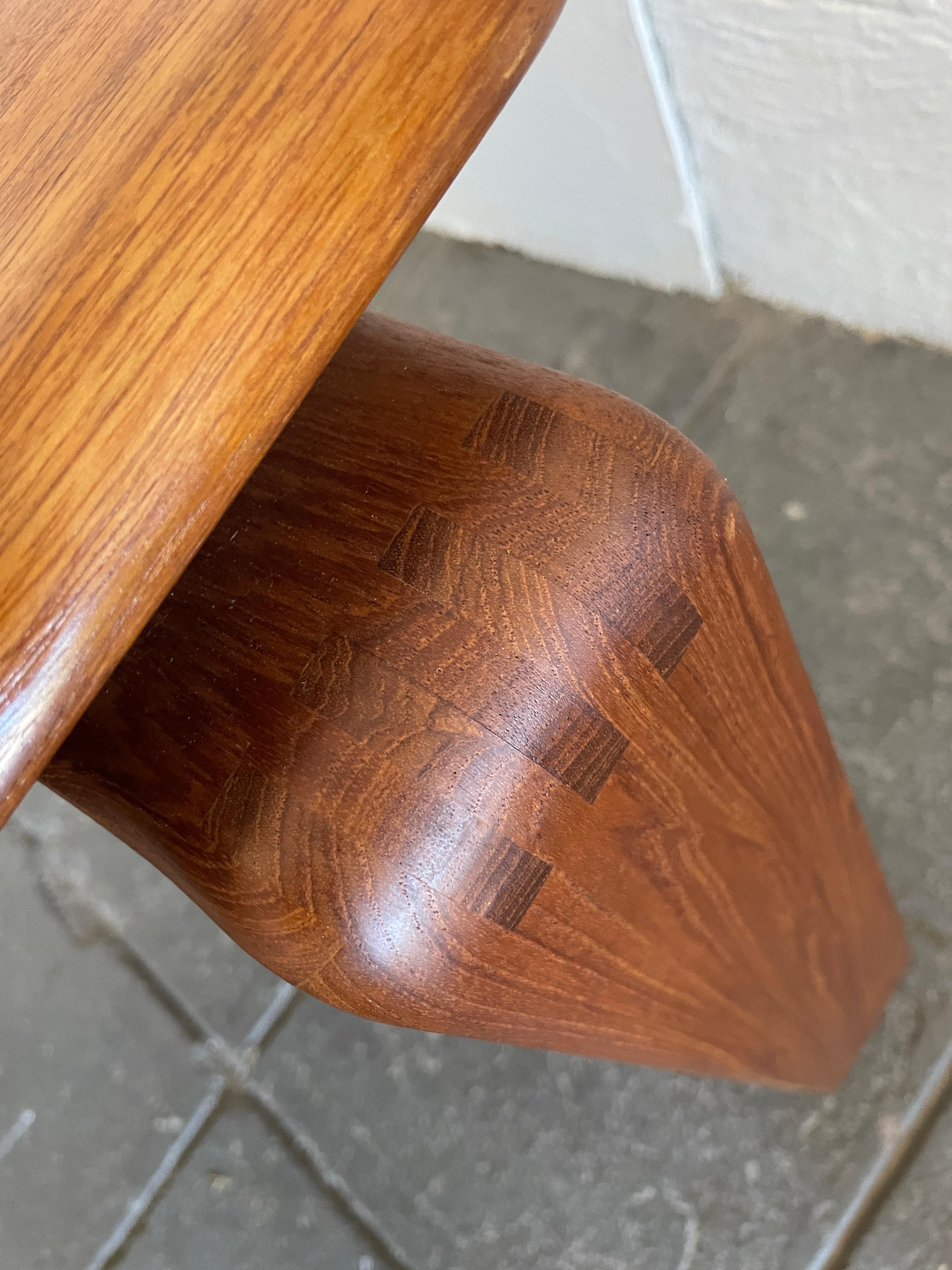 Woodwork Mid Century Danish Modern Solid Teak wood side table or Coffee Table For Sale