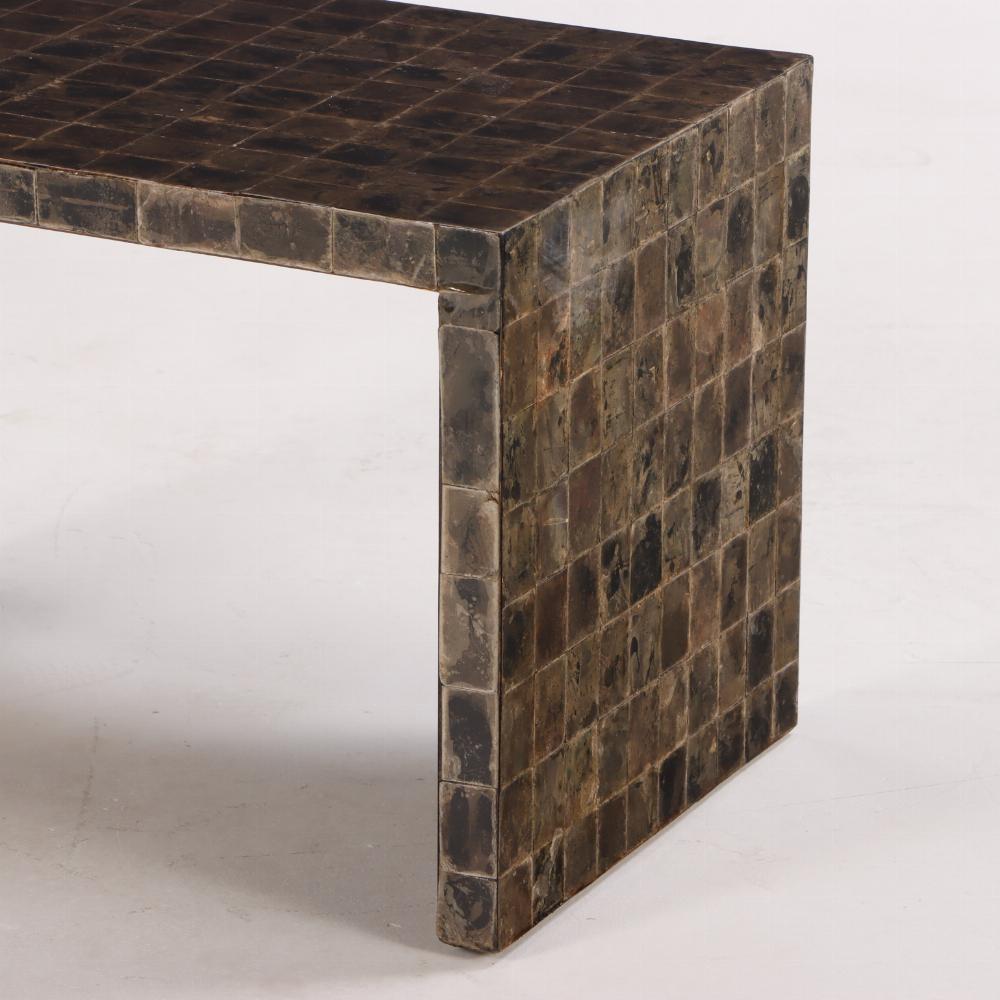 Modern Mica end table or coffee table in the manner of Jean-Michel Frank. For Sale