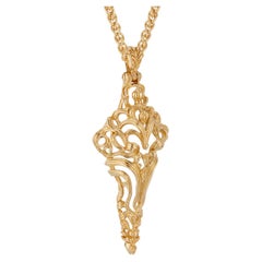 Collier à pendentif croix en or jaune 18K de Micah Antoni