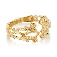 Micah Antoni 18K Yellow Gold Gothic Arch Cuff Bangle