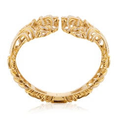 Micah Antoni Diamond 18K Yellow Gold Bangle Cuff