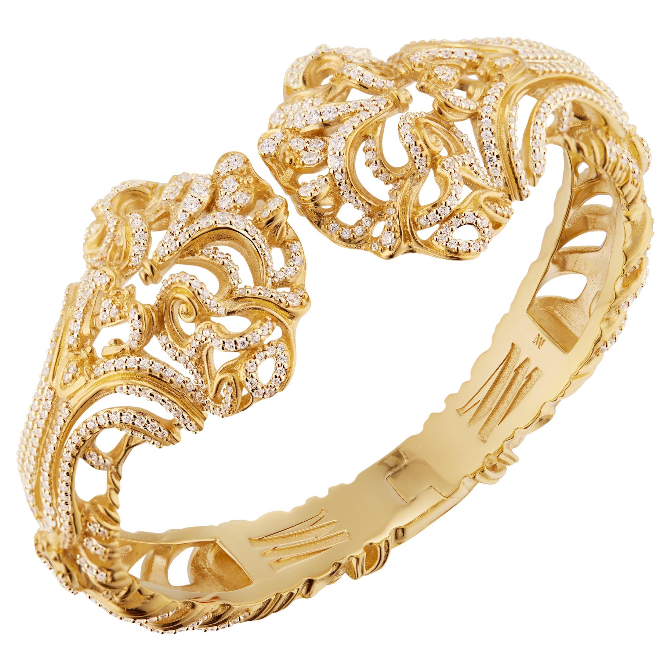 Micah Antoni Diamant-Armreif aus 18K Gelbgold
