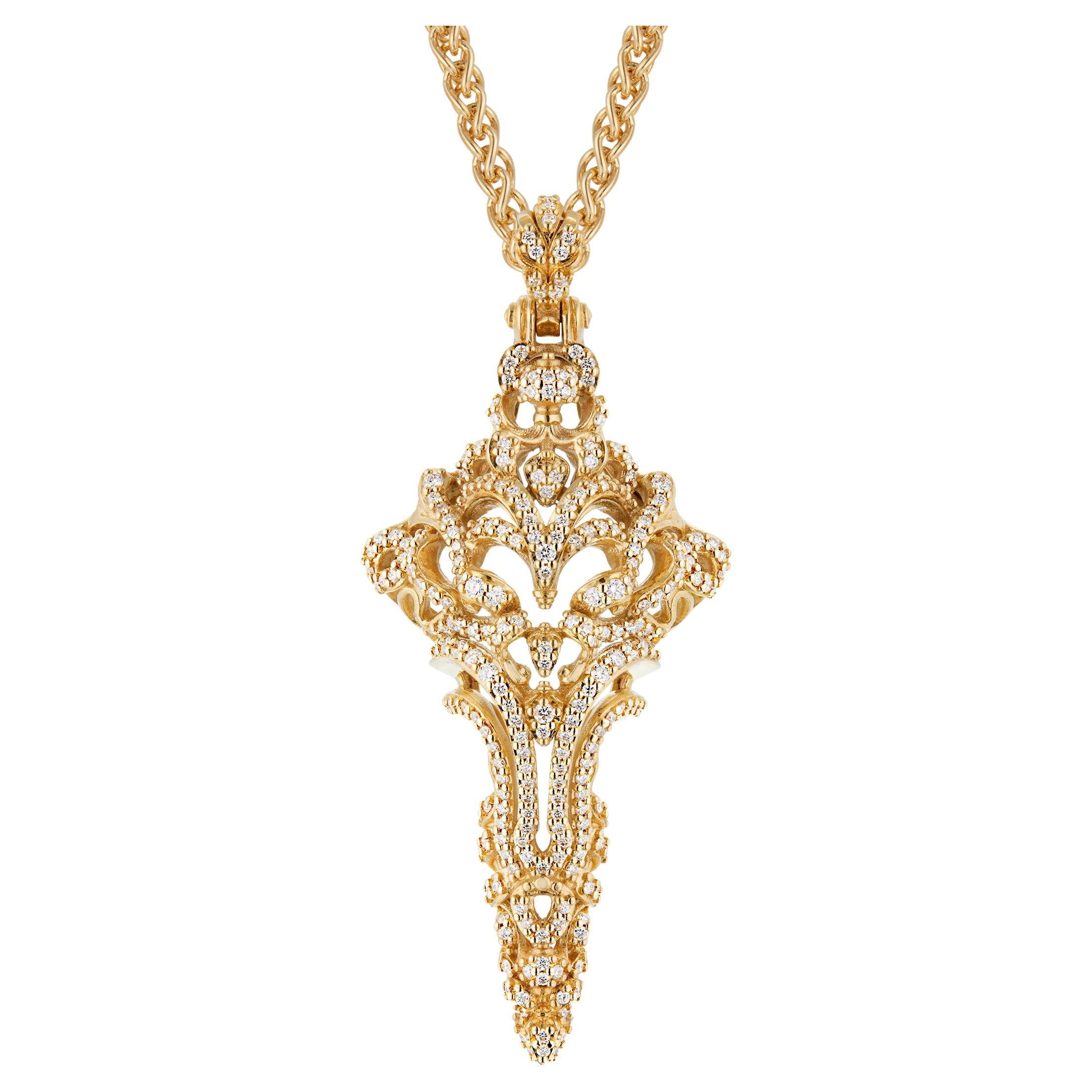 Micah Antoni Diamant 18K Gelbgold Kreuz-Anhänger, klein