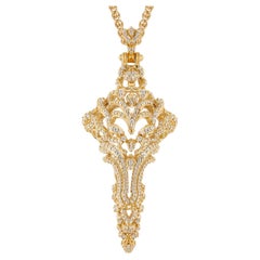 Micah Antoni Diamond 18K Yellow Gold Large Cross Pendant