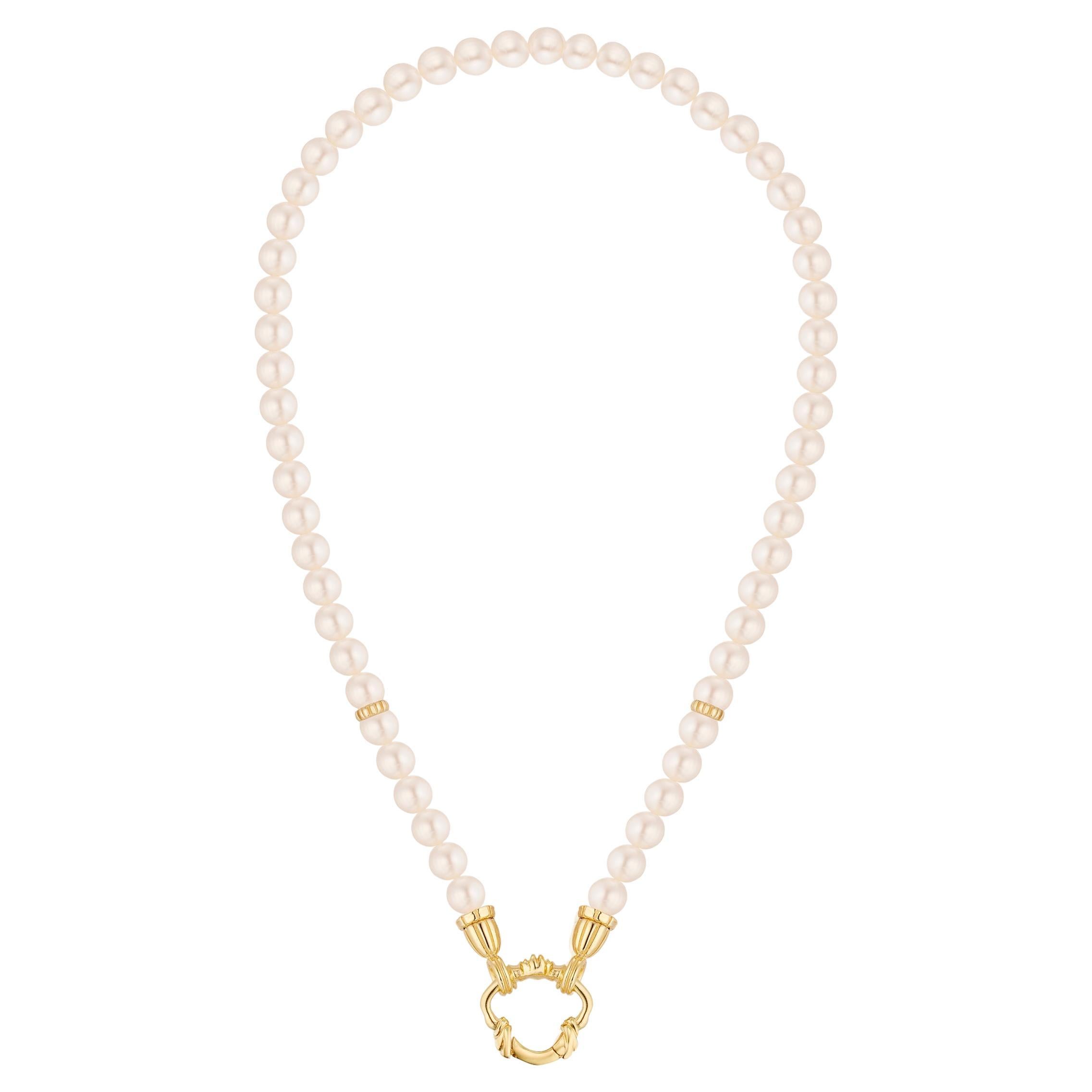 Micah Antoni Perlenkette mit Scharnierverschluss aus 18K Gelbgold im Angebot
