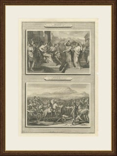 Micaiah's Prophecy and Death of King Ahab in Battle, Pieter Mortier, circa 1700